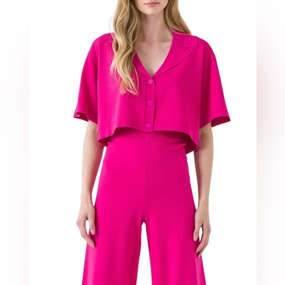 Endless Rose, Magenta Sweater Crop Top Size Medium NWT - Picture 1 of 6